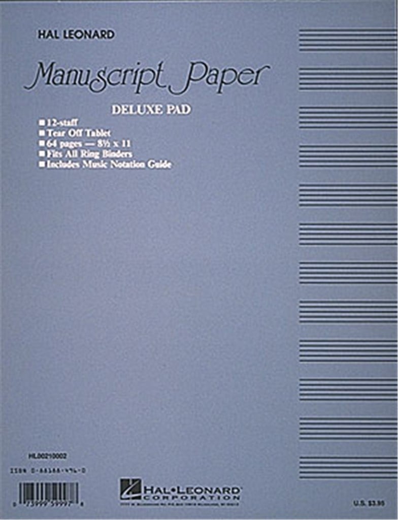Manuscript Paper (Deluxe Pad)(Blue Cover)